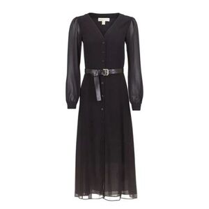 NWT MICHAEL Michael Kors Women's Kate Georgette Midi Dress